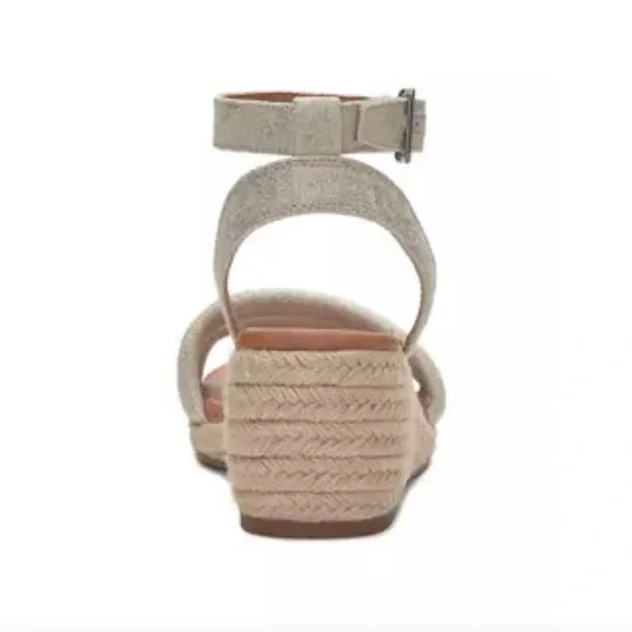 Lucky Brand Nasli Natural Linen Wedge Sandals Size 8.5 
Espadrille - Picture 4 of 5